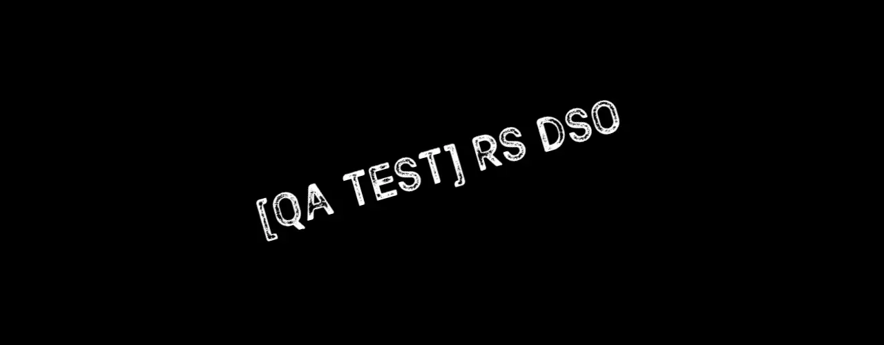 [QA TEST] RS DSO